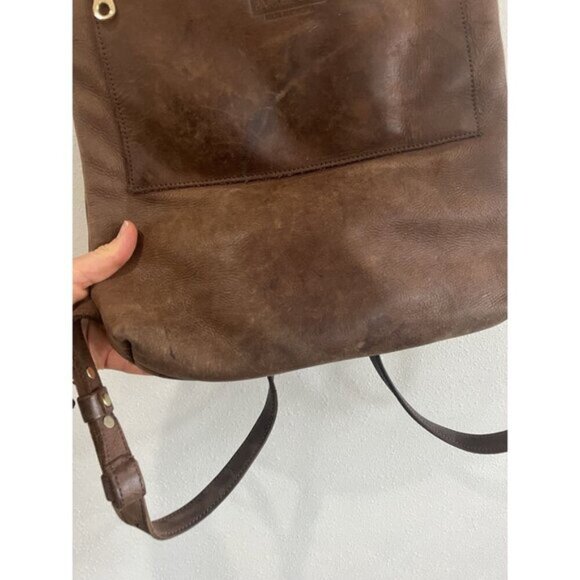 $248 PARKER CLAY Dark Brown Luxury Designer Leather Miramar Backpack Bag Purse - Picture 3 of 7